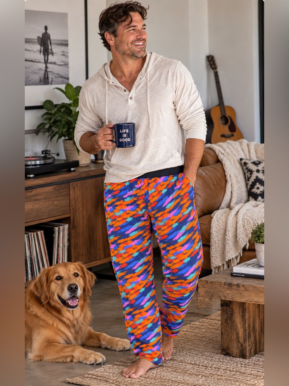 MeUndies Men’s XXL MicroModal Lounge Pants Colorful Abstract Print
